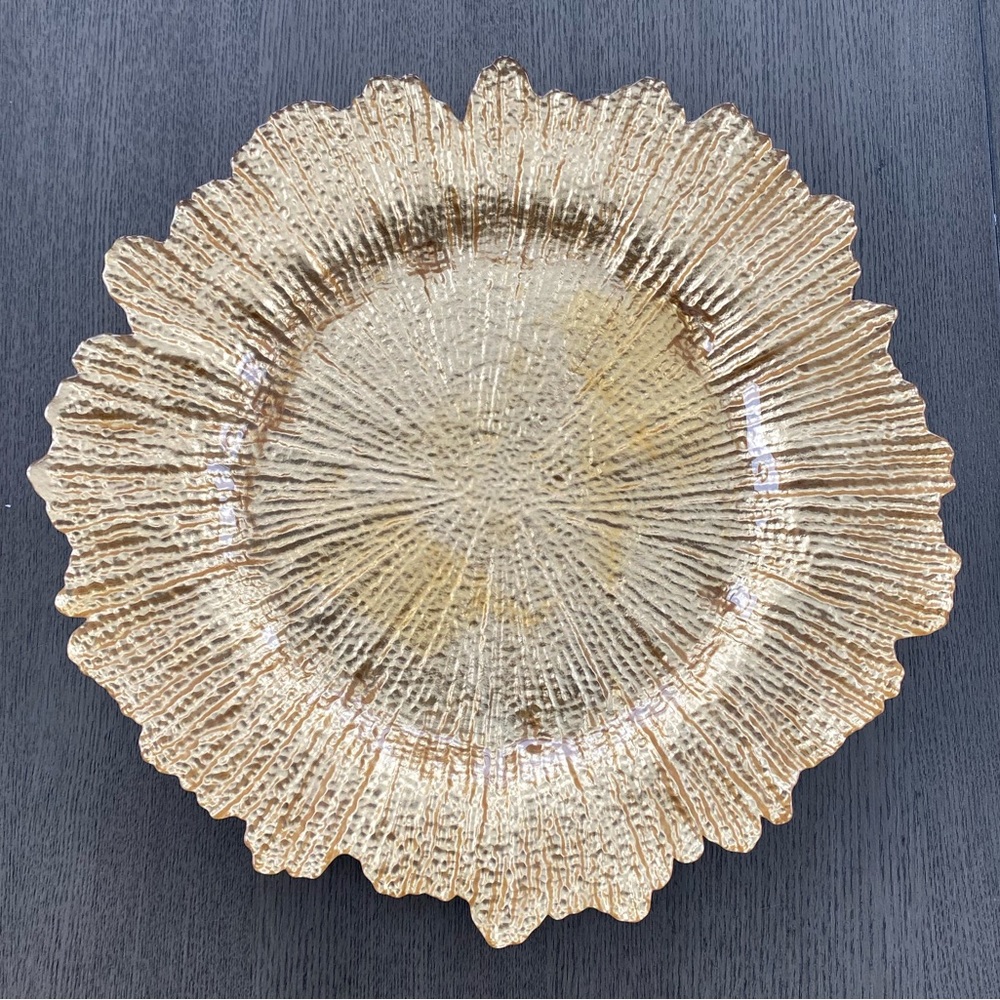 Gold Glass Charger Plates